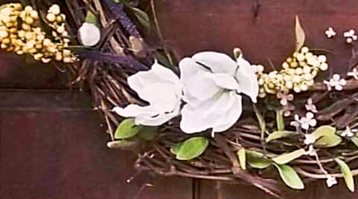 Custom Magnolia Faux Wreath